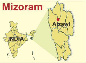 Mizoram map