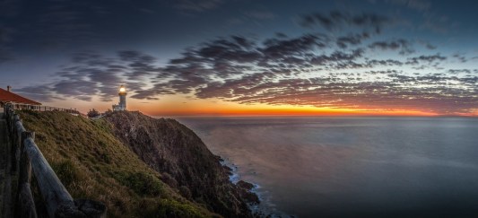 Photo: Byron Bay Lighthouse at sunset.  Photo cred. Murray Vanderveer