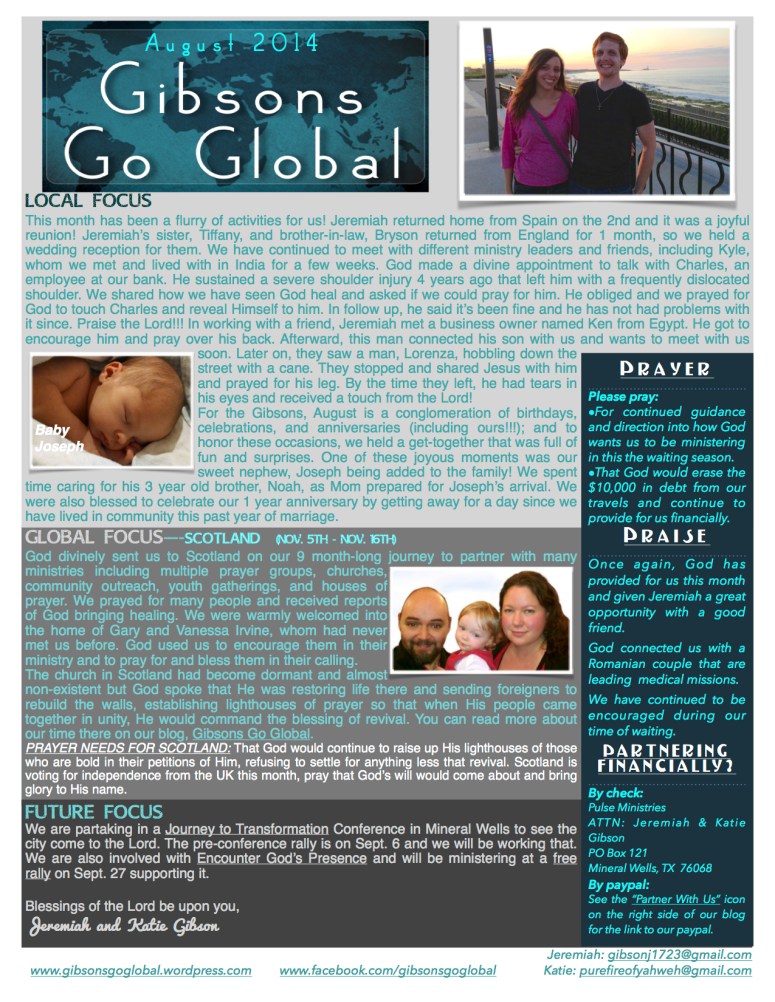 August 2014 Newsletter