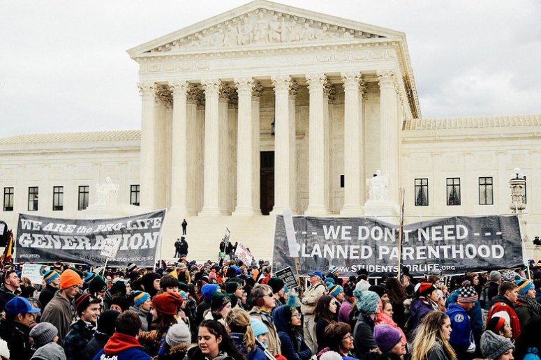 March for Life in front of Supreme Court on January 27, 2017